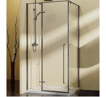 Душевой уголок Vincea Slim-N 100x90 VSR-5SN9010CLGM профиль Вороненая сталь стекло прозрачное