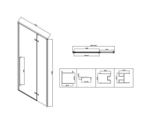 Душевой уголок Vincea Slim-N 100x100 VSR-5SN1010CLGM профиль Вороненая сталь стекло прозрачное