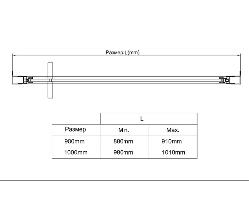 Душевая дверь Vincea Slim 100 VDP-4SL100CLGM профиль Вороненая сталь стекло прозрачное