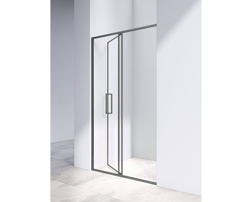 Душевая дверь Vincea Slim 120 VDP-4SL120CLGM профиль Вороненая сталь стекло прозрачное