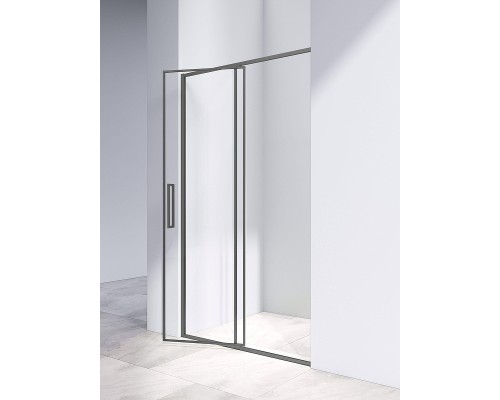 Душевая дверь Vincea Slim 120 VDP-4SL120CLGM профиль Вороненая сталь стекло прозрачное