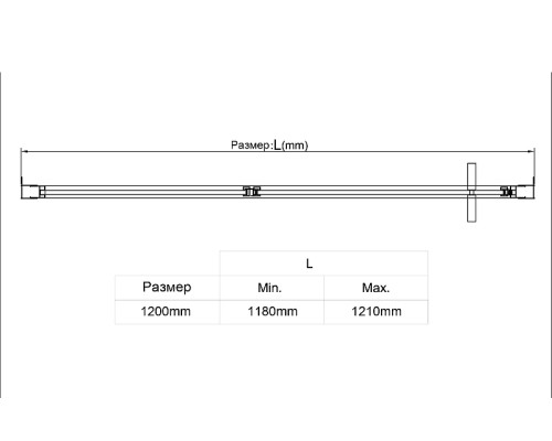 Душевая дверь Vincea Slim 120 VDP-4SL120CLGM профиль Вороненая сталь стекло прозрачное