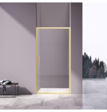 Душевая дверь Vincea Slim 90 VDP-4SL900CLG профиль Брашированное золото стекло прозрачное