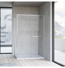 Душевой уголок Vincea Slim Soft 120x90 VSR-1SS9012CLBN профиль Брашированный никель стекло прозрачное