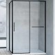 Душевой уголок Vincea Slim Soft 120x100 VSR-1SS1012CLB профиль Черный стекло прозрачное