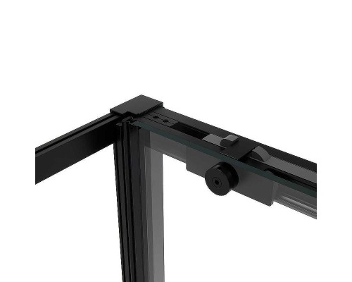 Душевой уголок Vincea Slim Soft 120x100 VSR-1SS1012CLB профиль Черный стекло прозрачное