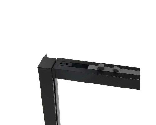 Душевой уголок Vincea Slim Soft 120x100 VSR-1SS1012CLB профиль Черный стекло прозрачное