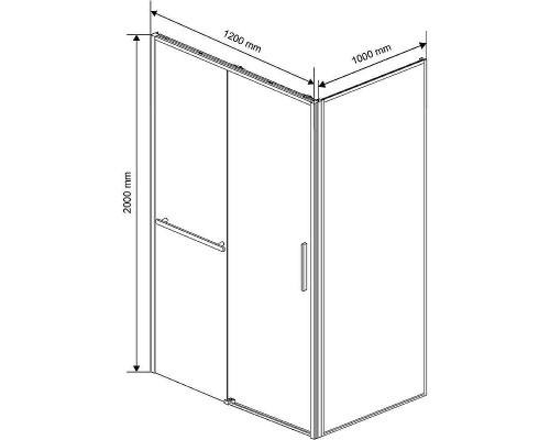 Душевой уголок Vincea Slim Soft 120x100 VSR-1SS1012CLB профиль Черный стекло прозрачное