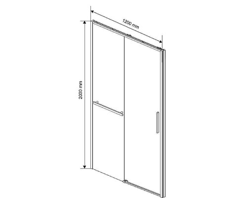 Душевая дверь Vincea Slim Soft 120 VDS-1SS120CGB профиль Черный стекло тонированное