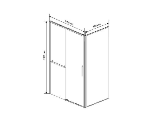 Душевой уголок Vincea Slim Soft 140x80 VSR-1SS8014CL профиль Хром стекло прозрачное