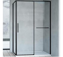 Душевой уголок Vincea Slim Soft 130x90 VSR-1SS9013CLB профиль Черный стекло прозрачное