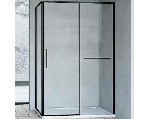 Душевой уголок Vincea Slim Soft 150x90 VSR-1SS9015CLB профиль Черный стекло прозрачное