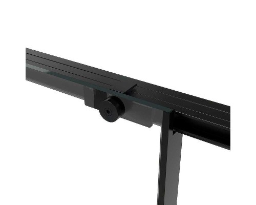 Душевой уголок Vincea Slim Soft 150x90 VSR-1SS9015CLB профиль Черный стекло прозрачное
