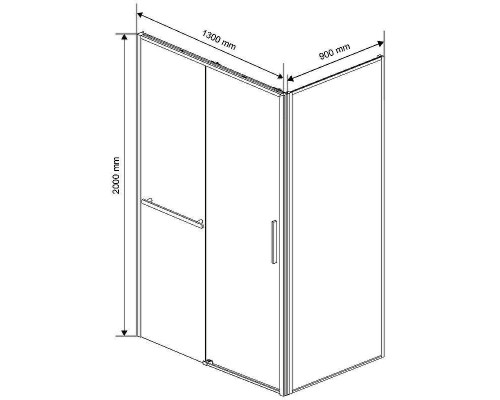 Душевой уголок Vincea Slim Soft 130x90 VSR-1SS9013CLG профиль Брашированное золото стекло прозрачное