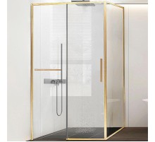 Душевой уголок Vincea Slim Soft 120x80 VSR-1SS8012CLG профиль Брашированное золото стекло прозрачное