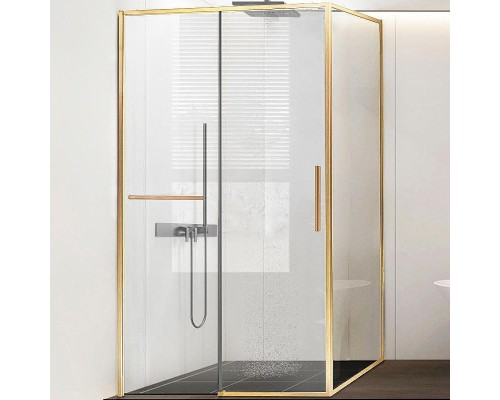 Душевой уголок Vincea Slim Soft 120x80 VSR-1SS8012CLG профиль Брашированное золото стекло прозрачное