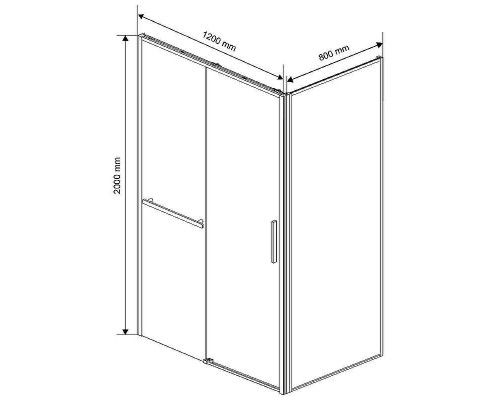 Душевой уголок Vincea Slim Soft 120x80 VSR-1SS8012CLG профиль Брашированное золото стекло прозрачное