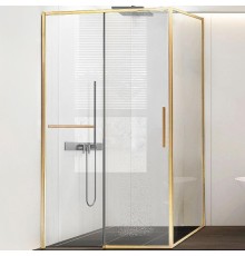 Душевой уголок Vincea Slim Soft 110x80 VSR-1SS8011CLGM профиль Вороненая сталь стекло прозрачное