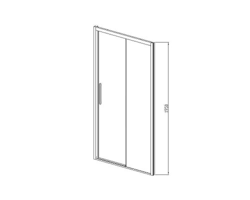 Душевая дверь Vincea Soft 100 VDS-3SO100CL профиль Хром стекло прозрачное
