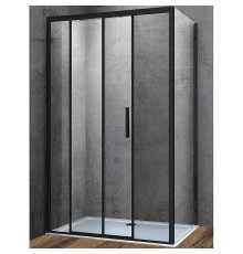 Душевой уголок Vincea Soft 140x90 VSR-3SO9014CLB профиль Черный стекло прозрачное