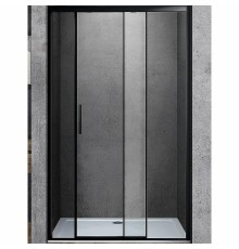 Душевая дверь Vincea Soft 140 VDS-3SO140CLB профиль Черный стекло прозрачное