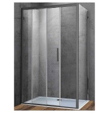 Душевой уголок Vincea Soft 130x90 VSR-3SO9013CLGM профиль Вороненая сталь стекло прозрачное