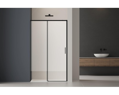 Душевая дверь Vincea Soft 2 100 VDS-3SO2100CLB профиль Черный стекло прозрачное