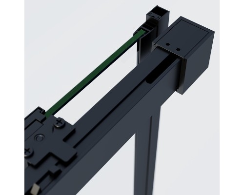 Душевая дверь Vincea Soft 2 100 VDS-3SO2100CLB профиль Черный стекло прозрачное