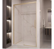 Душевая дверь Vincea Stella 120 VDS-1ST120CLG профиль цвет Брашированное золото стекло прозрачное