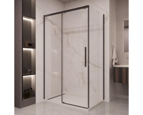Душевой уголок Vincea Stella 130х100 VSR-1ST1013CLB профиль цвет Черный стекло прозрачное