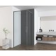 Душевой уголок Vincea Ultima 80х90 VSS-7UL8090CLGM профиль Вороненая сталь стекло прозрачное