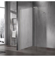 Душевая перегородка Vincea Walk-In 100 VSW-1H110CLBN профиль Брашированный никель стекло прозрачное