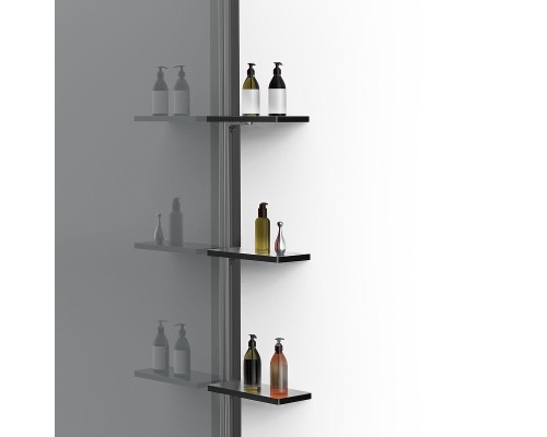 Душевая перегородка Vincea Walk-In 90 VSW-1HWS900CGGM профиль Вороненая сталь стекло тонированное