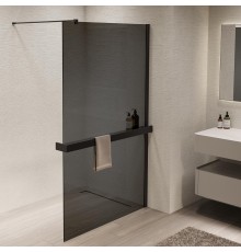 Душевая перегородка Vincea Walk in 120 VSW-1HR120CGB профиль цвет Черный стекло тонированное