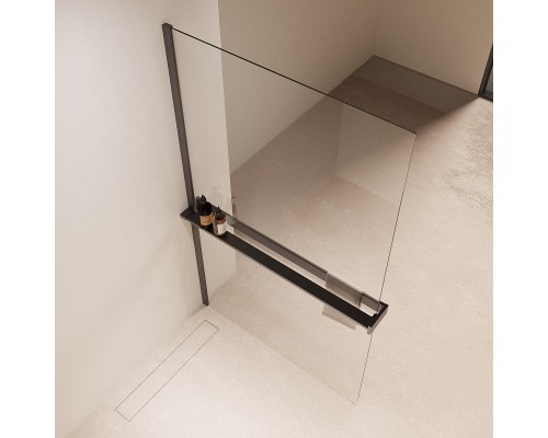 Душевая перегородка Vincea Walk in 120 VSW-1HR120CLGM профиль цвет Вороненая сталь стекло прозрачное