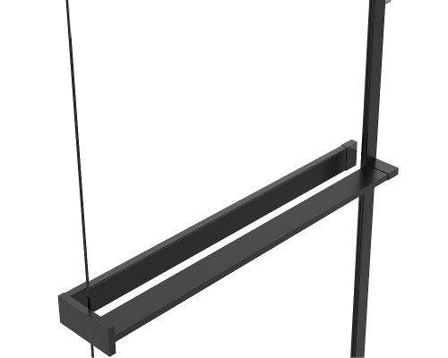 Душевая перегородка Vincea Walk in 90 VSW-1HR900MRB профиль цвет Черный стекло зеркальное