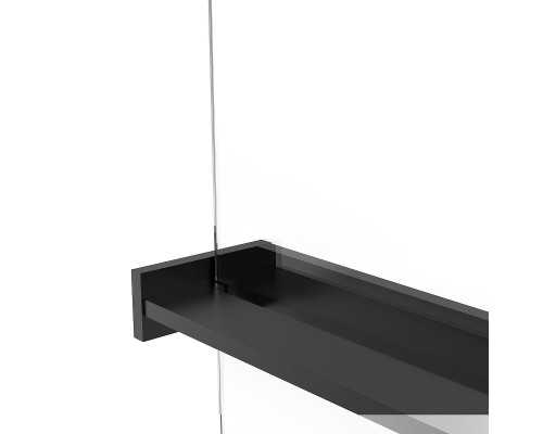 Душевая перегородка Vincea Walk in 90 VSW-1HR900MRB профиль цвет Черный стекло зеркальное