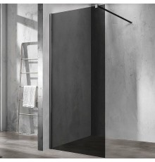 Душевая перегородка Vincea Walk-In 110 VSW-1H110CGB профиль Черный стекло тонированное