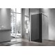 Душевая перегородка Vincea Walk-In 110 VSW-1H110CGB профиль Черный стекло тонированное
