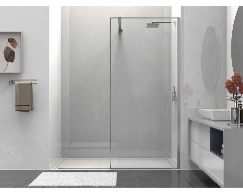 Душевая перегородка Vincea Walk-In 100 VSW-1HS100CL профиль Хром стекло прозрачное