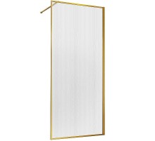 Душевая перегородка Vincea Walk-In 110 VSW-1HP110FLB профиль Черный матовый стекло рифленое