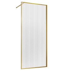 Душевая перегородка Vincea Walk-In 110 VSW-1HP110FLB профиль Черный матовый стекло рифленое