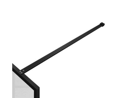 Душевая перегородка Vincea Walk-In 110 VSW-1HP110FLB профиль Черный матовый стекло рифленое