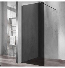 Душевая перегородка Vincea Walk-In 110 VSW-1H110CGGM профиль Вороненая сталь стекло тонированное