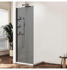 Душевая перегородка Vincea Walk in WS 90 VSW-1HWS900CGB профиль цвет Черный стекло тонированное