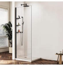 Душевая перегородка Vincea Walk in WS 80 VSW-1HWS800CLB профиль цвет Черный стекло прозрачное