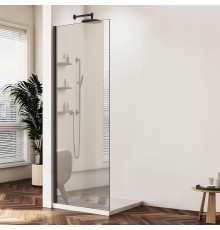 Душевая перегородка Vincea Walk in WS 100 VSW-1HWS100MRB профиль цвет Черный стекло зеркальное