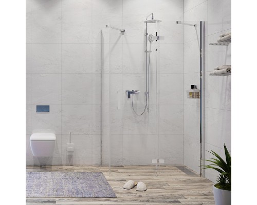 Душевой уголок WasserKRAFT Aller 120х90 R 10H07RWHITE профиль Хром стекло прозрачное