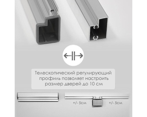 Душевая дверь WasserKRAFT Berkel 130 48P30 профиль Хром стекло прозрачное