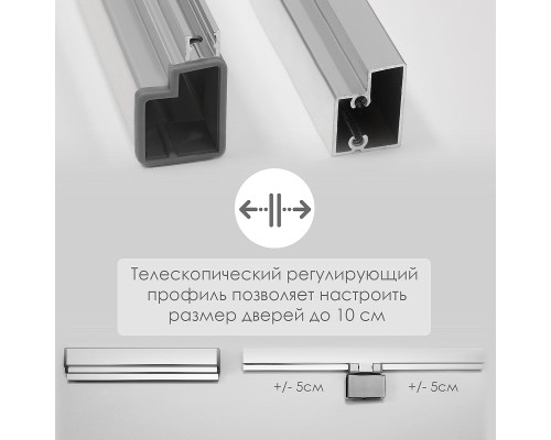 Душевая дверь WasserKRAFT Berkel 110 48P13 профиль Хром стекло прозрачное